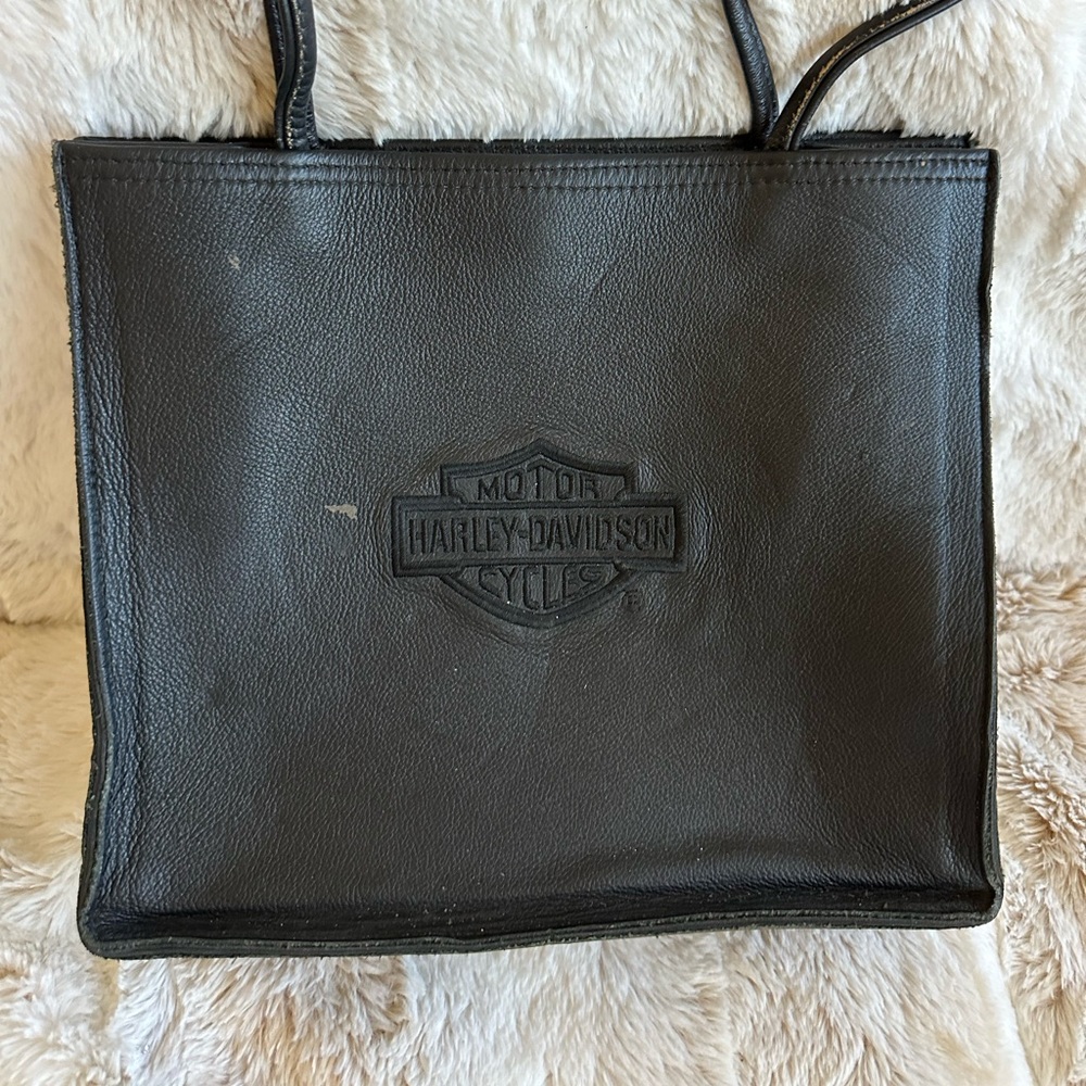 Harley-Davidson Black Leather Shoulder Bag